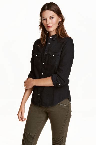 Camicia Jeans nero .